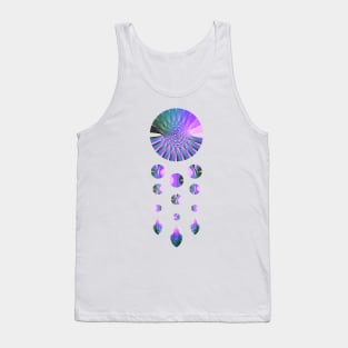 Dream Catcher | Nebula Graphs Pink Blue Green (White) Tank Top